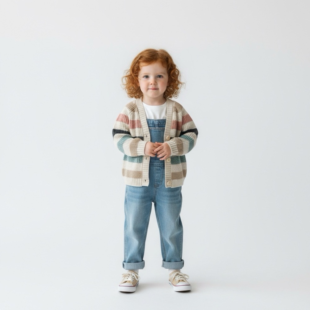 H&M Toddler Striped Button-Up Cardigan